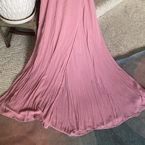 NWT Bluivy True Wrap Pink Flutter Sleeve Maxi Dress M/L - Picture 3 of 9